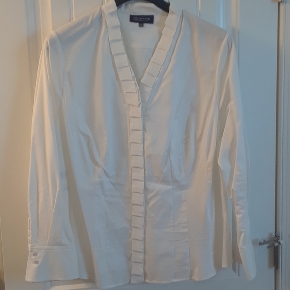 EUC Jones New York Signature White Blouse - Picture 1 of 5
